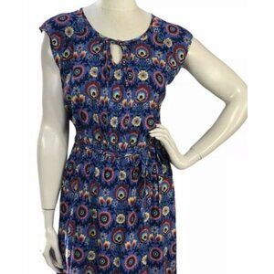 MATILDA jane splendid blue colorful floral print dress size medium new NWTS (E)